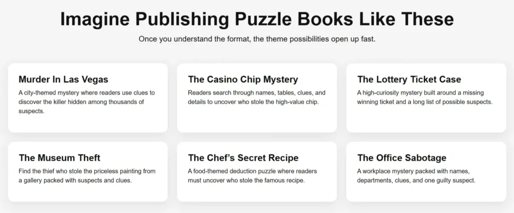 Find The Killer Puzzle Books Review